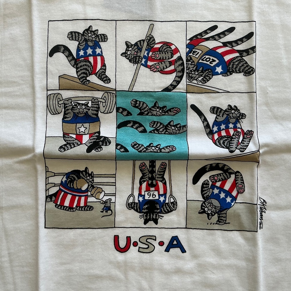 NWT Crazy Shirts BK Kliban Cat 1996 USA Olympics tee shirt Medium